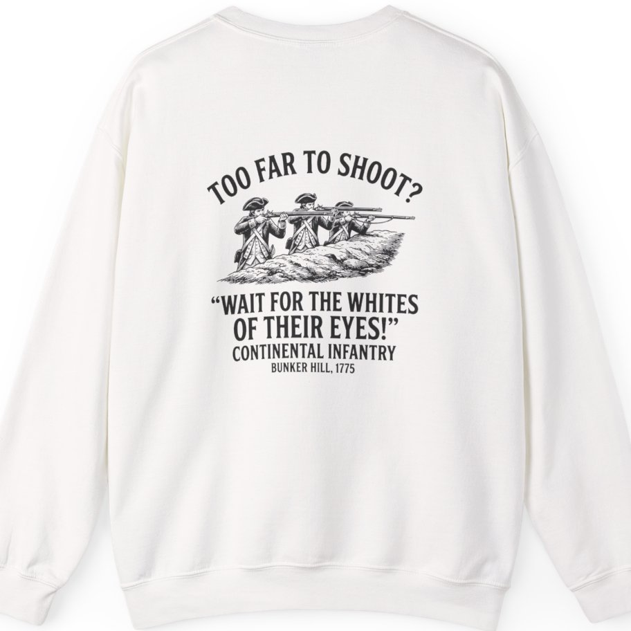 Whites of Their Eyes Bunker Back Print Sweatshirt - White back