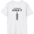 Archimedes Screw It Back Print T-Shirt - White back