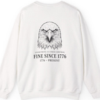 Stressed Eagle Fine Since Back Print Sweatshirt - White back
