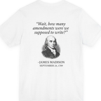 Madison Bill of Rights Deadline Back Print Premium Tee - White back