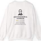 Inaugural Address Review Back Print Sweatshirt - White back