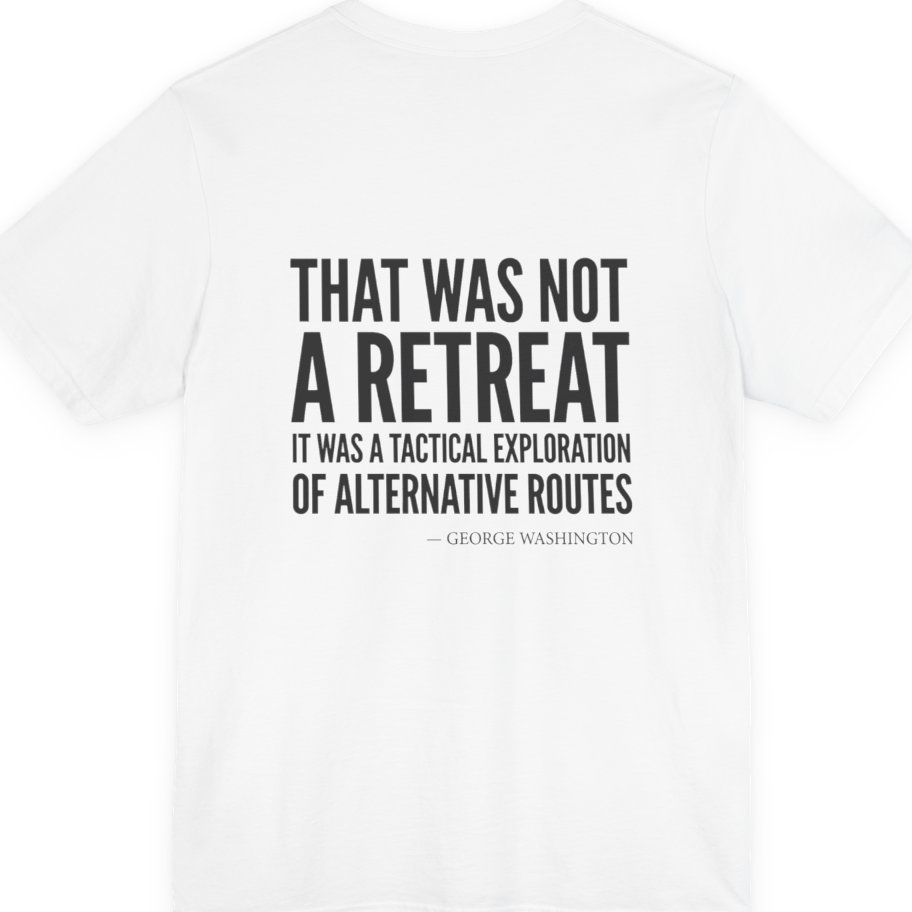 Washington Strategic Relocation Back Print Premium Tee - White back