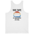 Vhs Tape Memorial Back Print Tank Top - White back