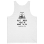 John Hancock Signature Superlative Back Print Tank Top - White back
