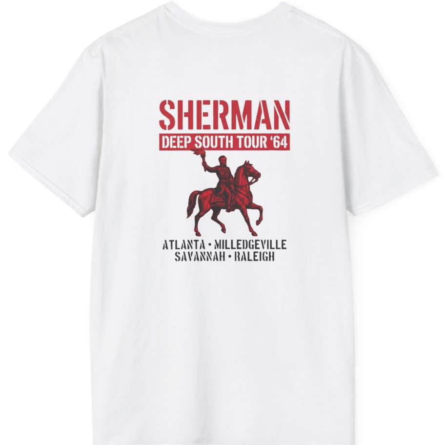 Sherman Deep South Tour Vintage Back Print T-Shirt - White back