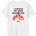 Great Chicago Fire Classic Back Print T-Shirt - White back