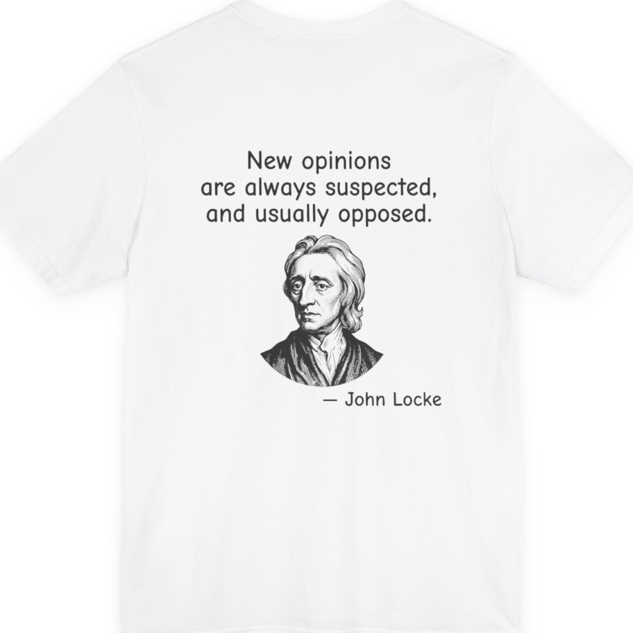 Locke New Opinions Back Print Premium Tee - White back