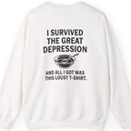 Great Depression Back Print Sweatshirt - White back