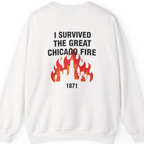 Great Chicago Fire Classic Back Print Sweatshirt - White back