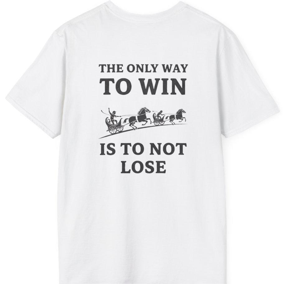 The Only Way To Win Back Print T-Shirt - White back