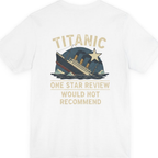 Titanic One Star Review Back Print Premium Tee - White back