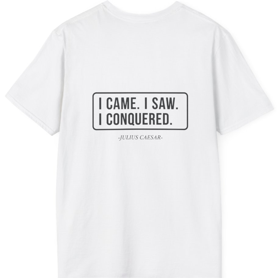 I Came I Saw I Back Print T-Shirt - White back