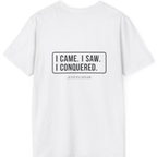 I Came I Saw I Back Print T-Shirt - White back