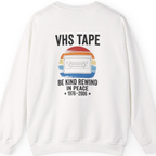 Vhs Tape Memorial Back Print Sweatshirt - White back