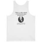 Madison Constitution Deadline Back Print Tank Top - White back