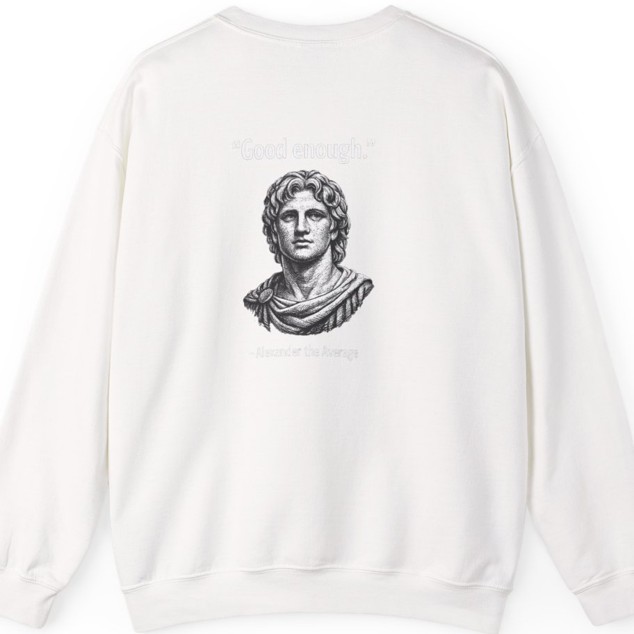 Alexander The Average Good Enough Back Print Sweatshirt - White back