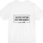 Oscar Wilde Quote Back Print Premium Tee - White back