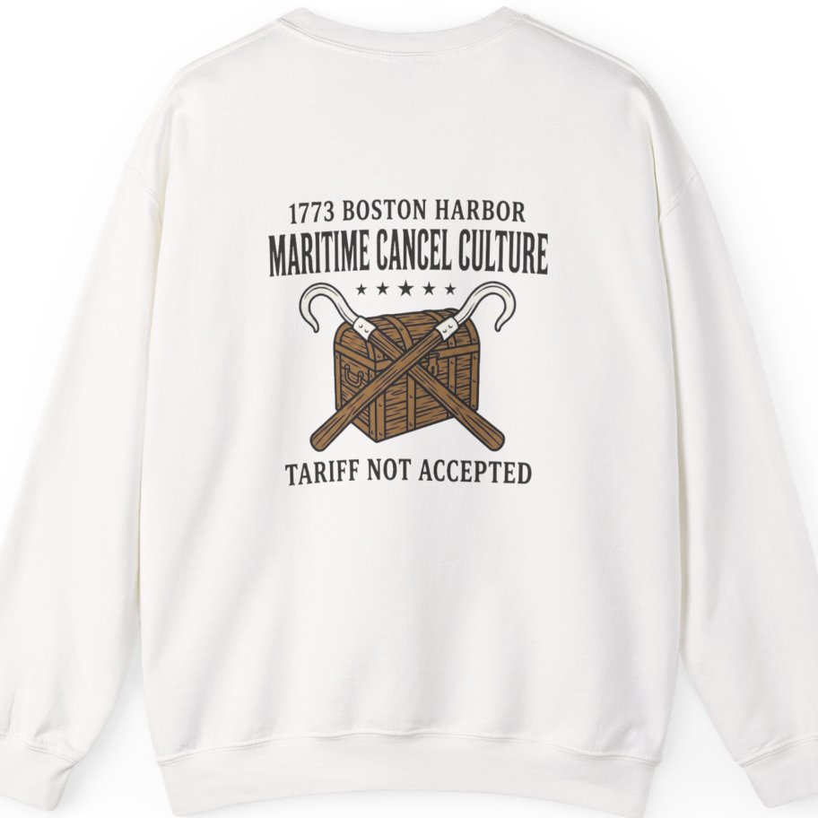 Maritime Cancel Culture Back Print Sweatshirt - White back