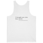 Industrial Revolution Quote Back Print Tank Top - White back