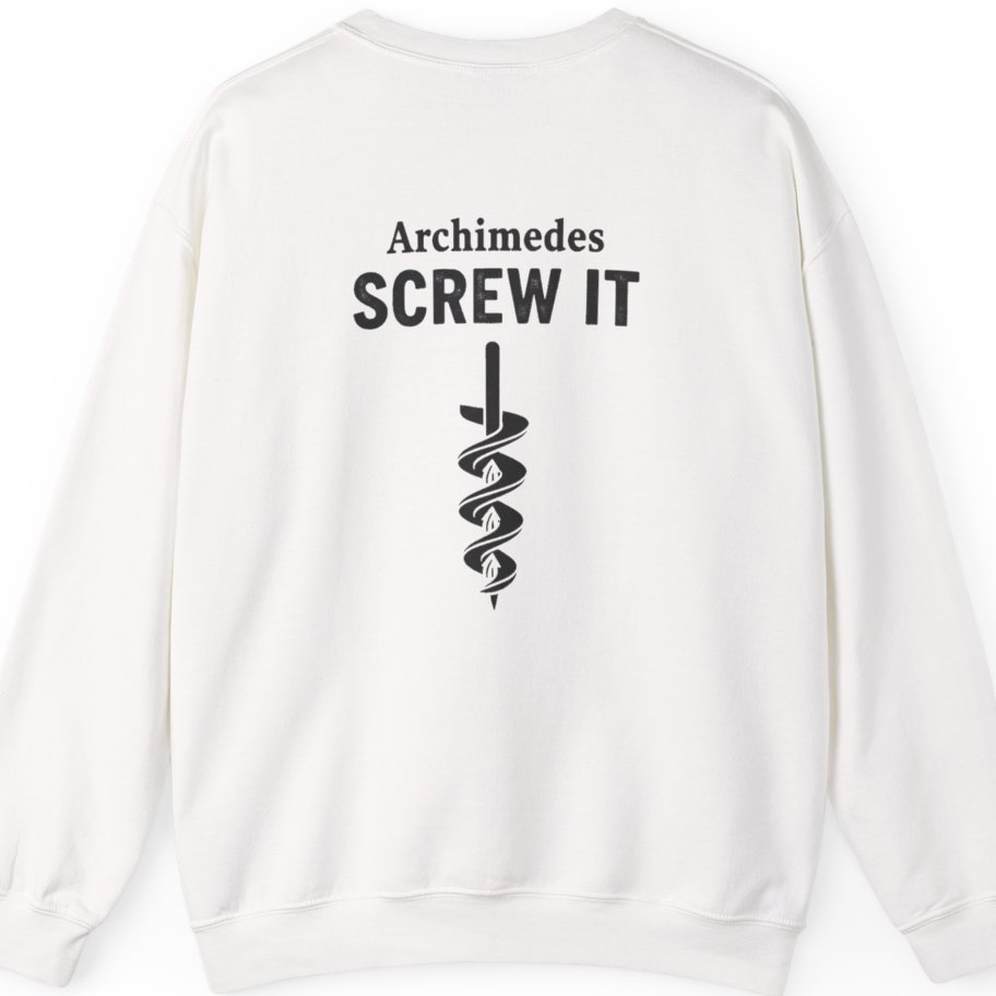 Archimedes Screw It Back Print Sweatshirt - White back