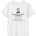 Inaugural Address Review Back Print T-Shirt - White back