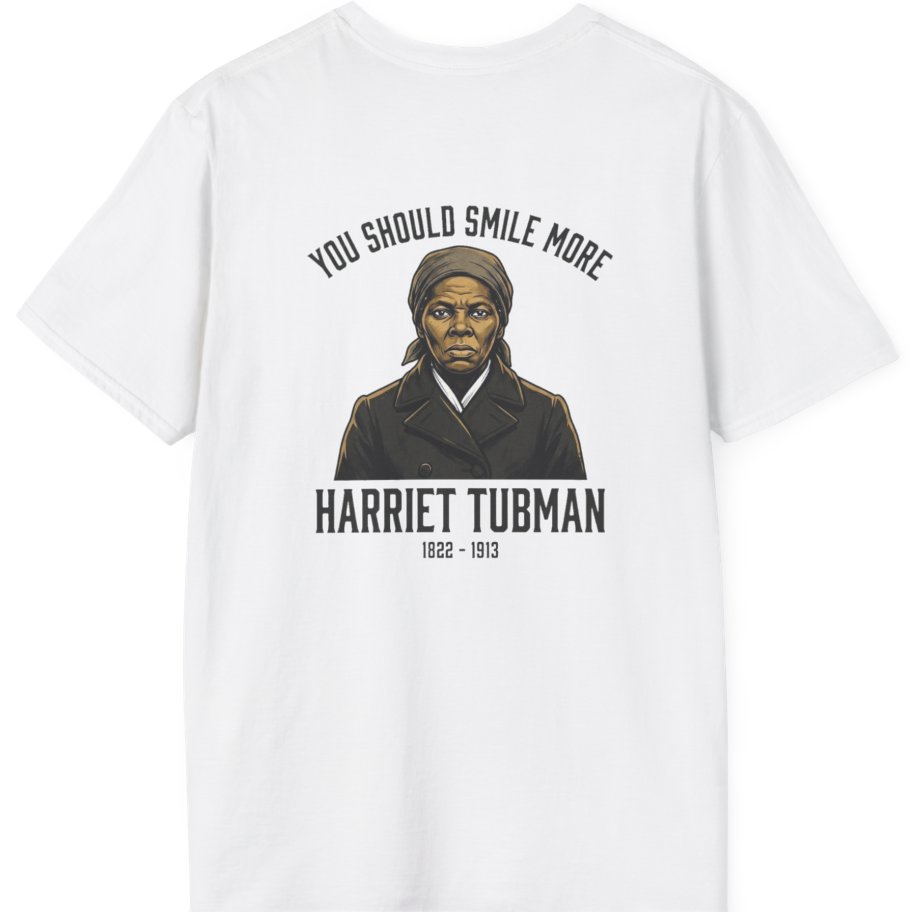 You Should Smile More Harriet Back Print T-Shirt - White back