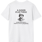 Patton Good Plan Back Print T-Shirt - White back