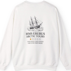 Hms Erebus Arctic Tours Back Print Sweatshirt - White back