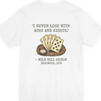 Dead Mans Hand Poker Back Print Premium Tee - White back
