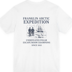 Franklin Arctic Expedition Escape Room Back Print Premium Tee - White back