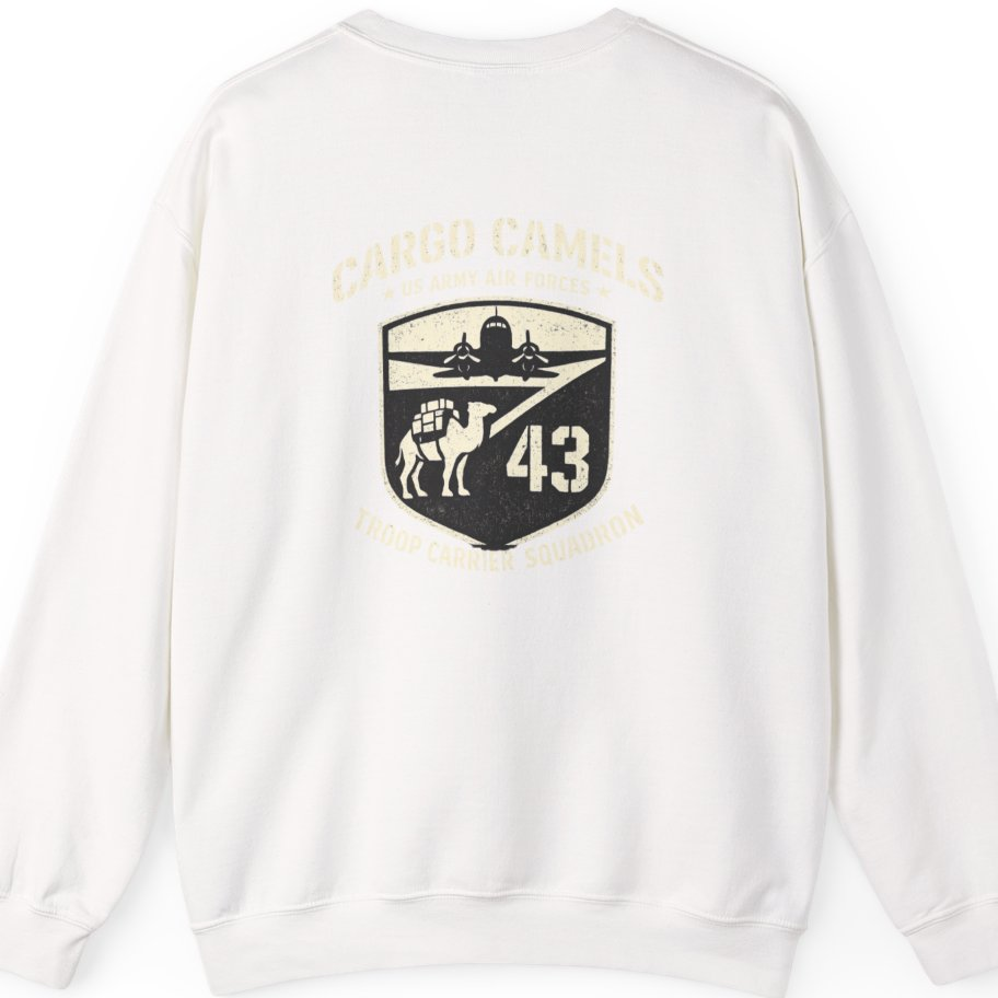 Cargo Camels WWII Usaaf Troop Back Print Sweatshirt - White back