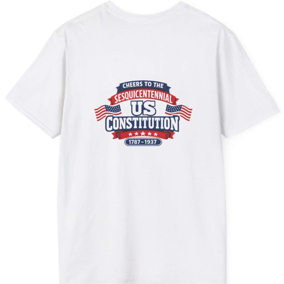 Cheers To The Sesquicentennial Us Back Print T-Shirt - White back