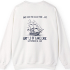 Battle of Lake Erie Back Print Sweatshirt - White back