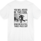 Nixon Suit Bowling Flex Back Print Premium Tee - White back