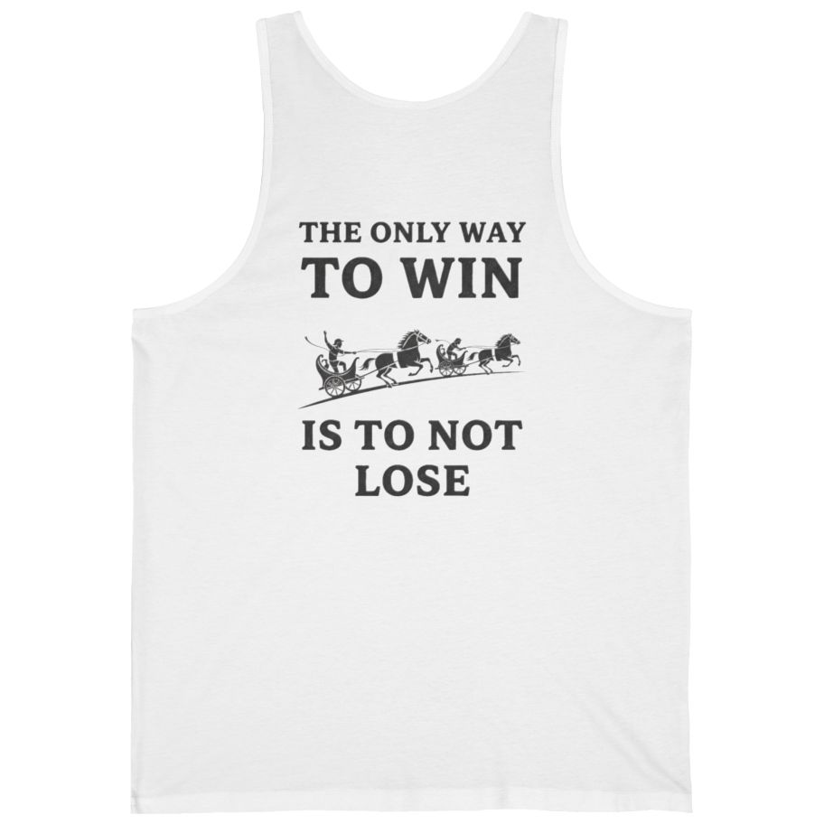 The Only Way To Win Back Print Tank Top - White back
