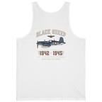 Black Sheep Squadron Crest Back Print Tank Top - White back