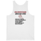 The Black Death European Tour Back Print Tank Top - White back