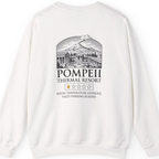 Pompeii Thermal Resort Back Print Sweatshirt - White back
