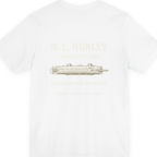 Css Hunley Submarine Memorial Back Print Premium Tee - White back