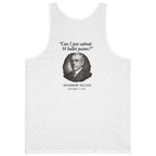 Woodrow Wilson Fourteen Points Procrastination Back Print Tank Top - White back