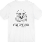 Stressed Eagle Fine Since Back Print Premium Tee - White back