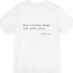 Imperialism Parental Warning Quote Back Print Premium Tee - White back