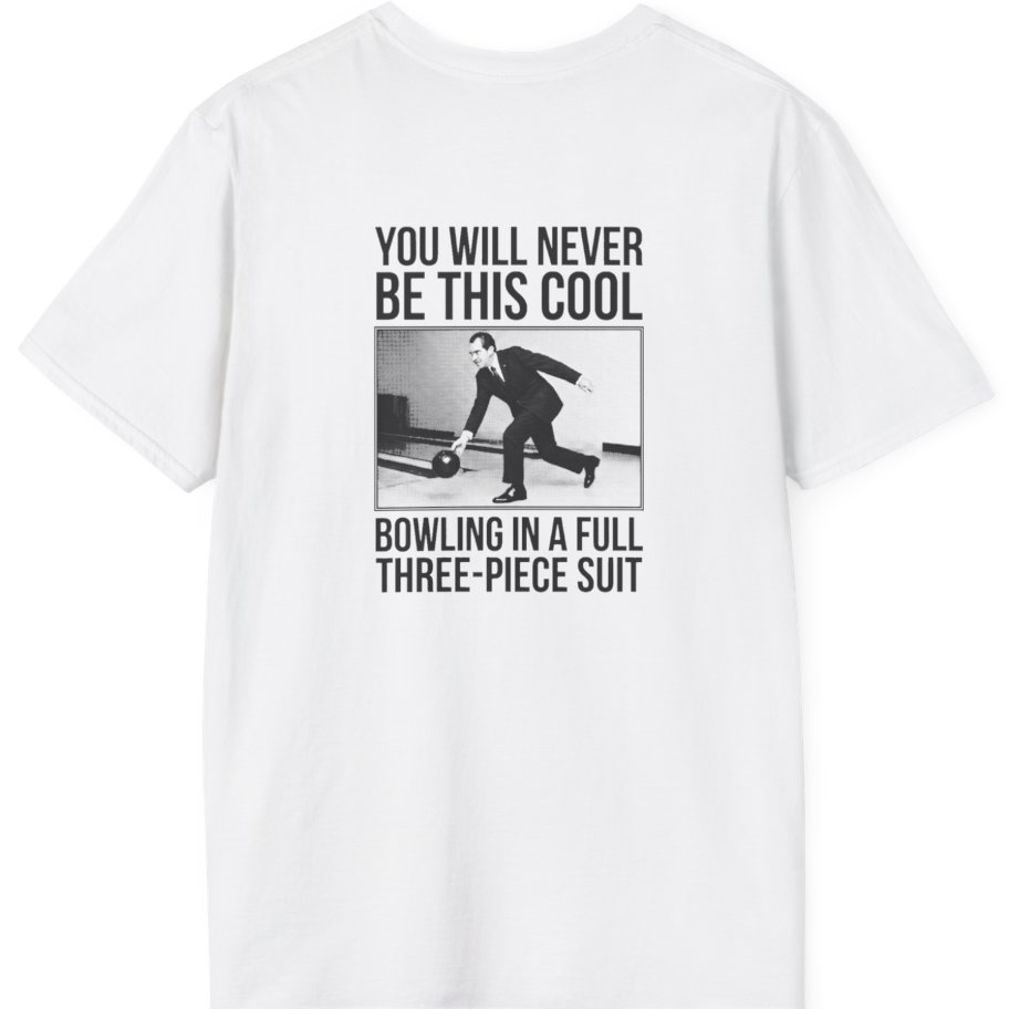 Nixon Suit Bowling Flex Back Print T-Shirt - White back