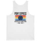 Pony Express Memorial Back Print Tank Top - White back