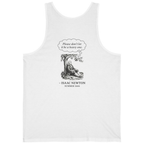 Newton Gravity Anxiety Back Print Tank Top - White back