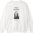 Cogito Ergo Sum Back Print Sweatshirt - White back