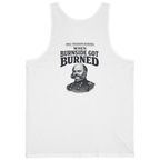 Fredericksburg Burnside Got Burned Vintage Back Print Tank Top - White back