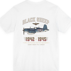 Black Sheep Squadron Crest Back Print Premium Tee - White back