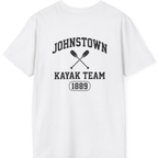 Johnstown Kayak Team Back Print T-Shirt - White back
