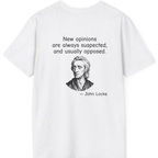 Locke New Opinions Back Print T-Shirt - White back